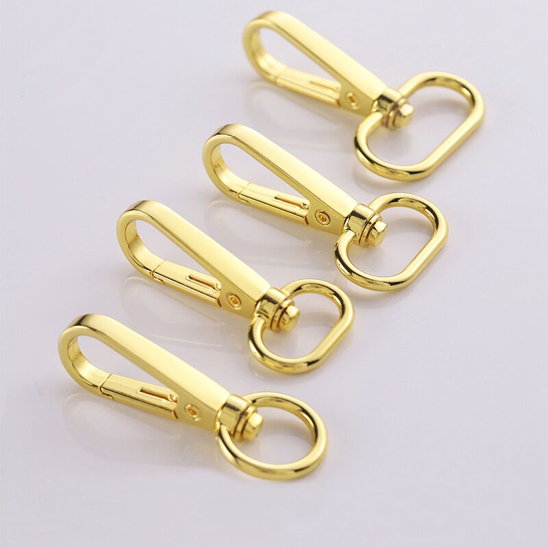 Rose Gold Lobster Clasp Swivel Hooks with D Rings webbing bag strap  hardware connector, Carabiner hook for bags, keychains etc. - Designers Need